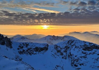 Sunset over Rila